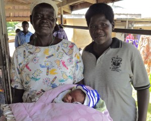 Baby Donald Ray with his mother (right) and grandmother. The mother wanted to show her gratitude and respect for Rebecca Munger by naming the baby after her. But since the baby was a boy, she named him after Rebecca's husband instead.