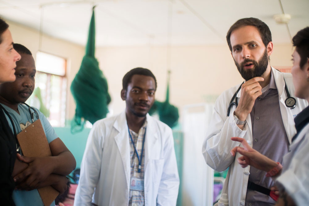 Dr. Jacob Nettleton with colleagues at Mangochi District Hospital, Malawi.