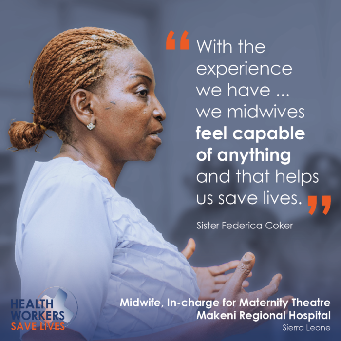 "With the experience we have, combined with the knowledge from the trainings, we midwives feel capable of anything and that helps us save lives."