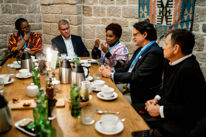 Participants at the Seed Global Health roundtable at COP29 Goals House.