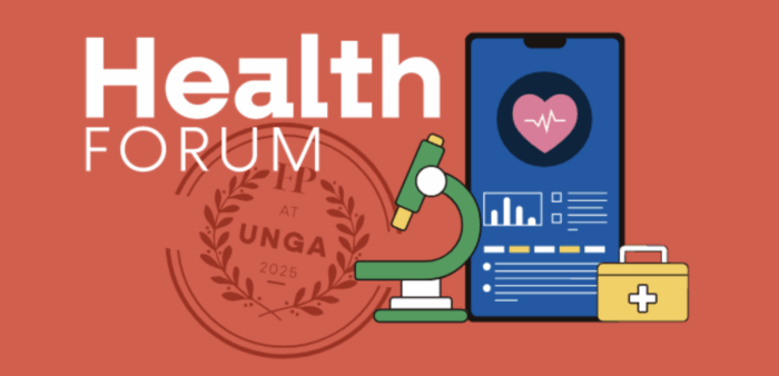 A flyer for the Foreign Policy Health Forum at UNGA80