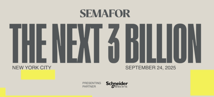 A flyer for the Senator event during UNGA80 titled: The Next 3 Billion.